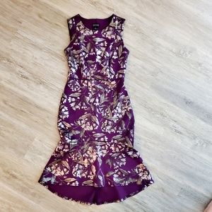 Metallic Floral Dress by Enfocus Studio